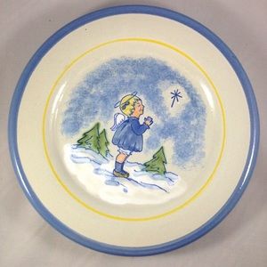 Plate Louisville stoneware light blue dinner plate